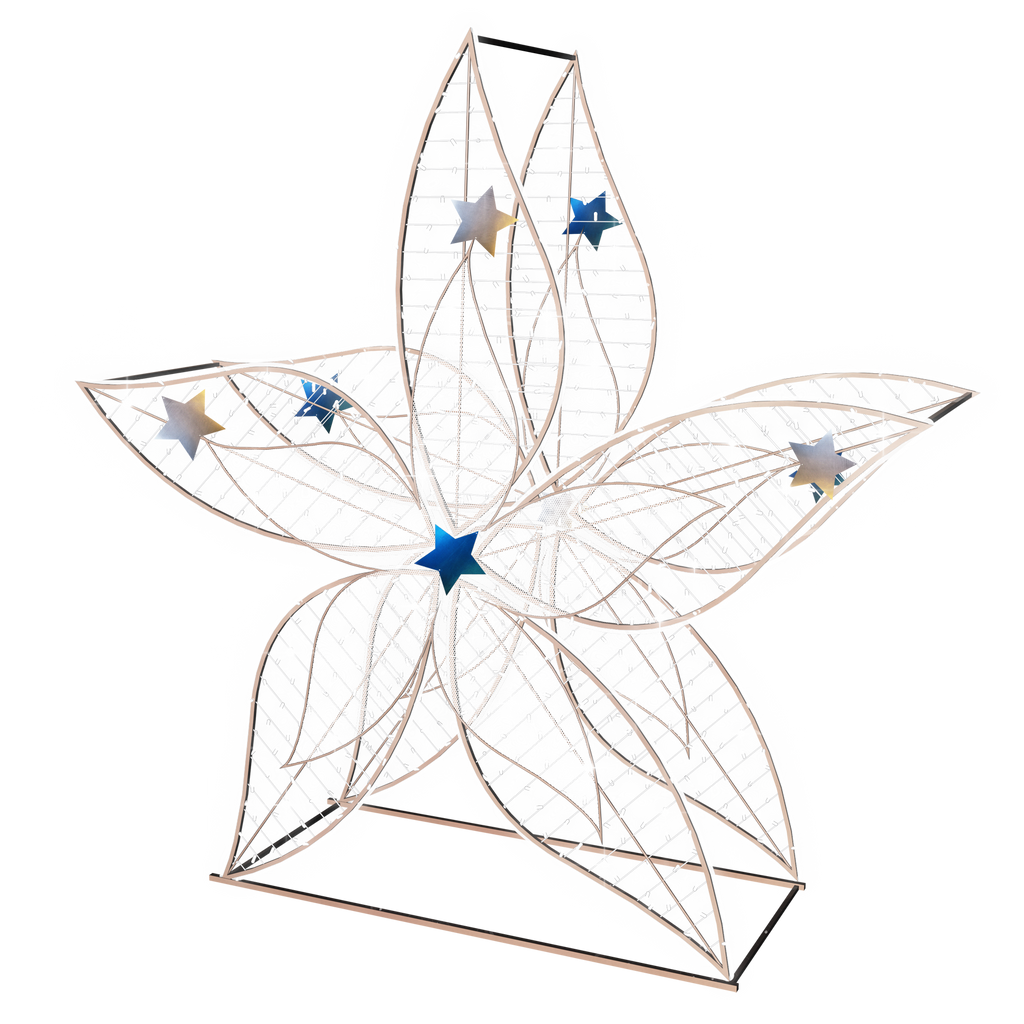 2D/3D Enchanted Edelweiss - 9.8ft - artistic-holiday-designs