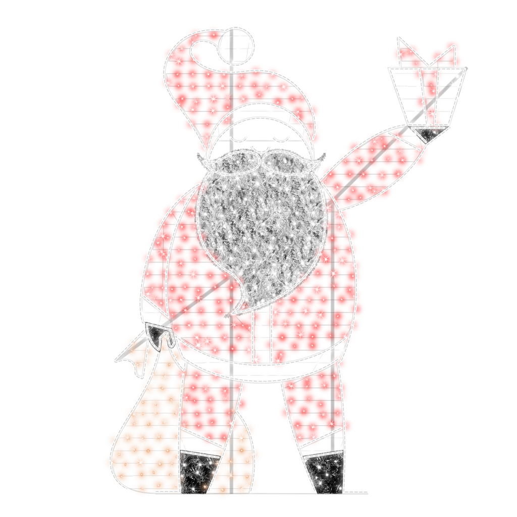 2D/3D Enchanted Santa - 9.8ft - artistic-holiday-designs