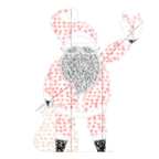 2D/3D Enchanted Santa - 9.8ft - artistic-holiday-designs