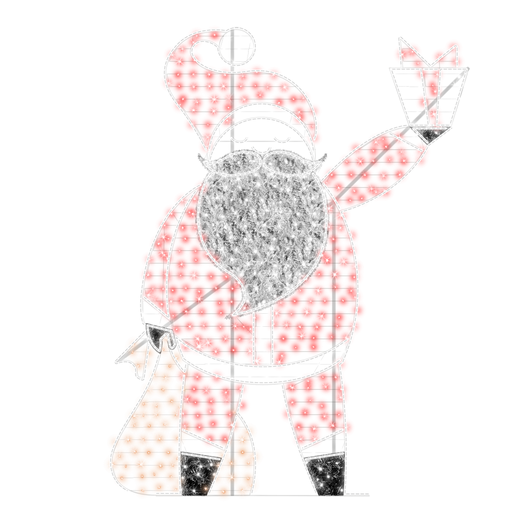 2D/3D Enchanted Santa - 9.8ft - artistic-holiday-designs