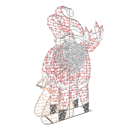2D/3D Enchanted Santa - 9.8ft - artistic-holiday-designs