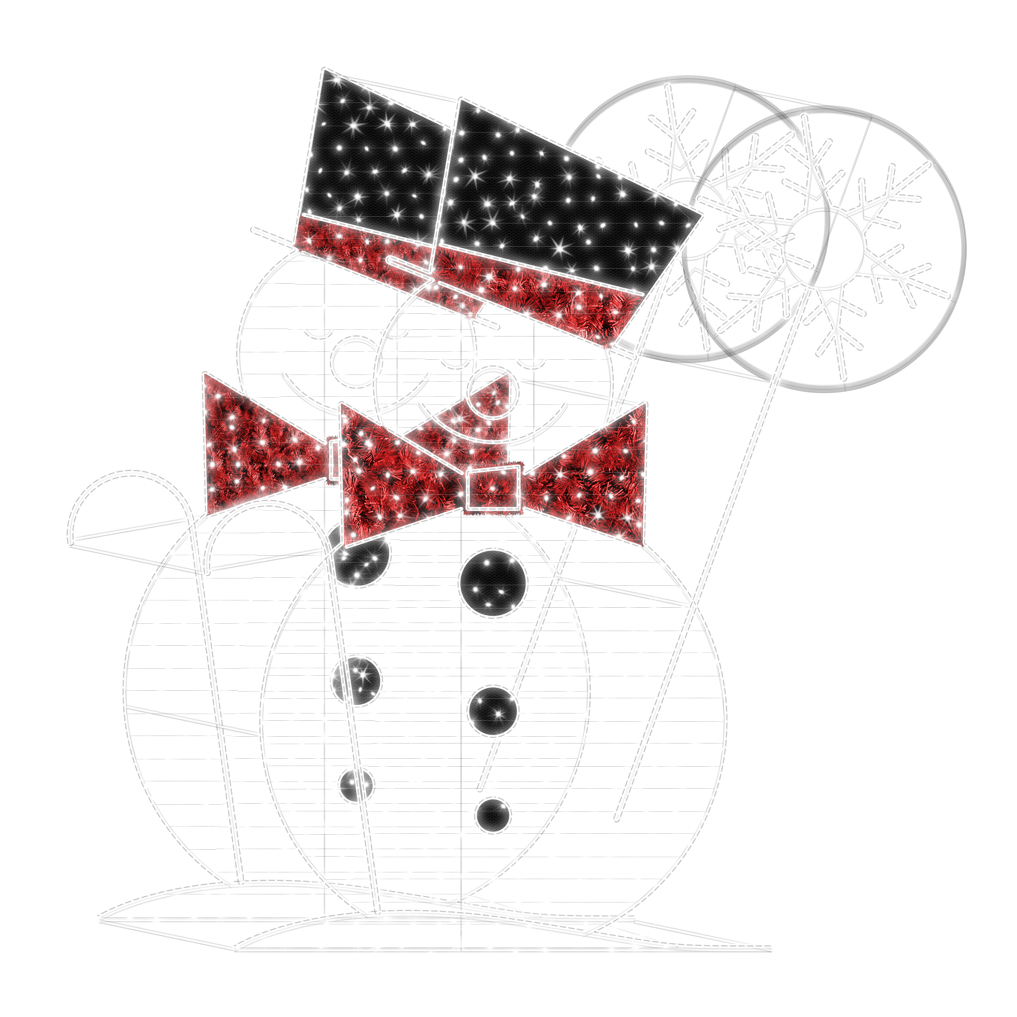 2D/3D Enchanted Snowman - 9.8ft - artistic-holiday-designs