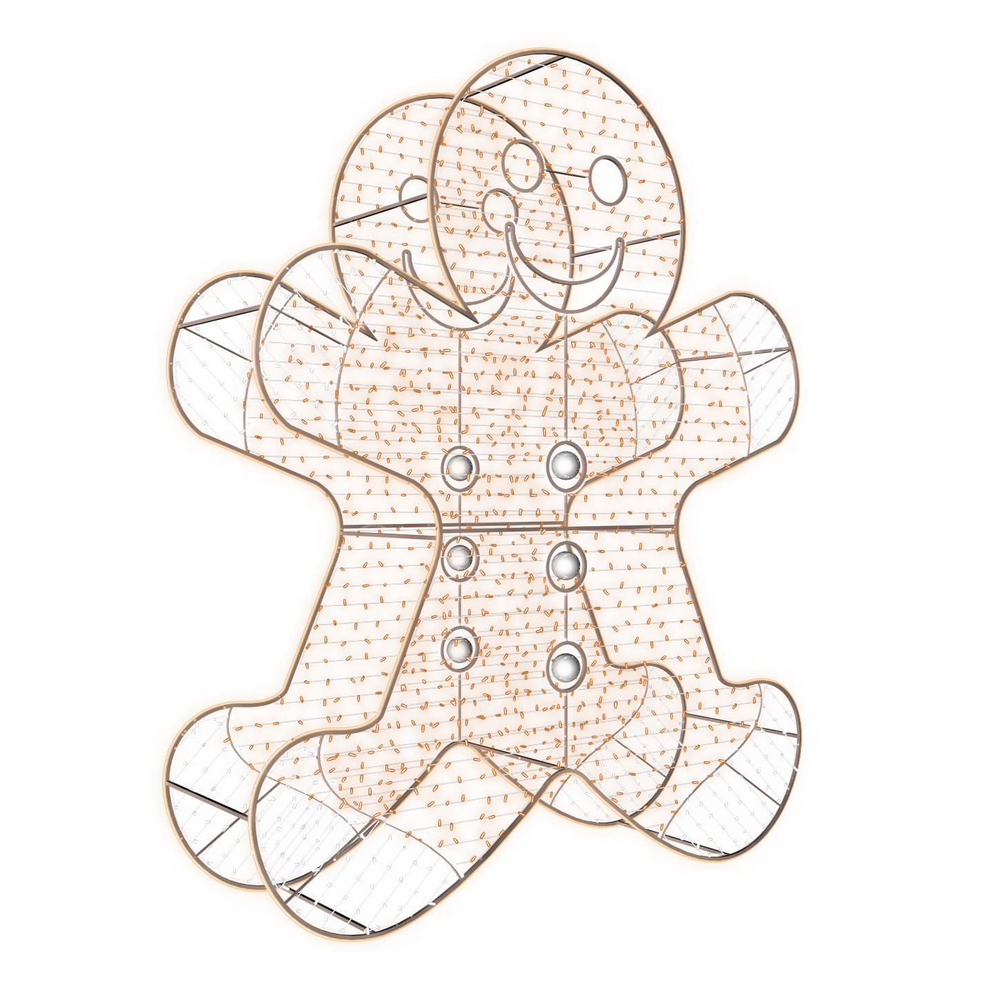 2D/3D Enchanted Gingerbread Man - 9.8ft - artistic-holiday-designs