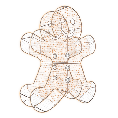 2D/3D Enchanted Gingerbread Man - 9.8ft - artistic-holiday-designs