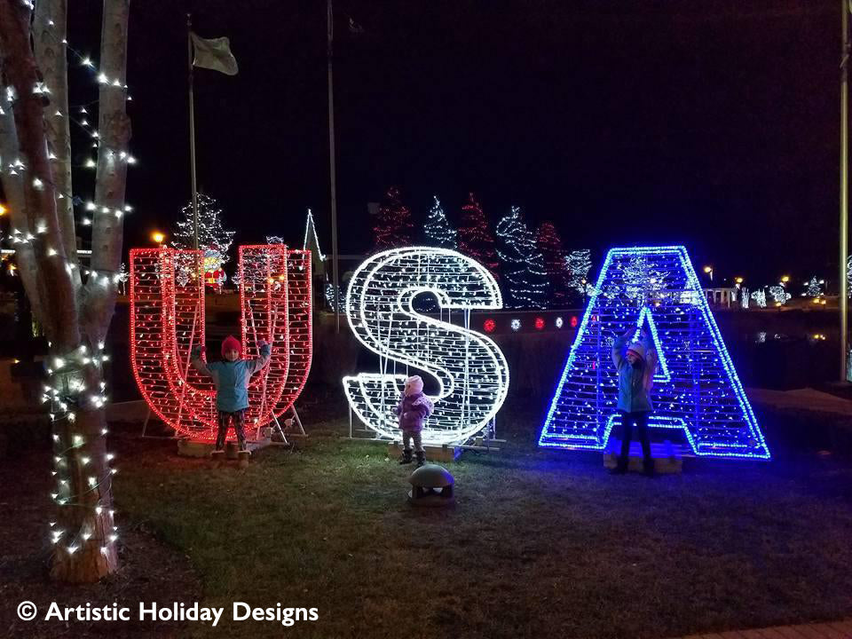 2D/3D USA Letters - 6ft