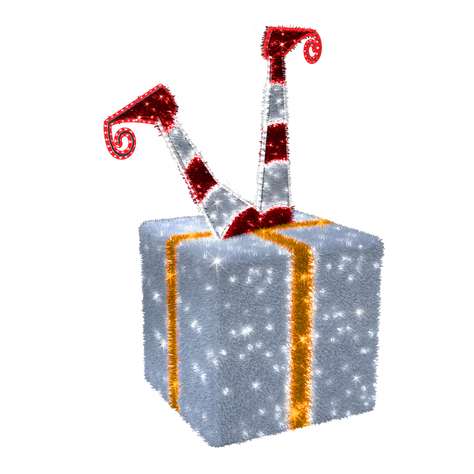 3D Silly Elf Legs Giftbox - 5.90ft