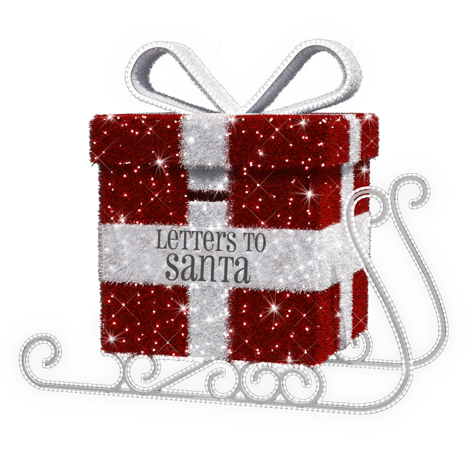 Letters to Santa Sleigh - 5.9ft - artistic-holiday-designs