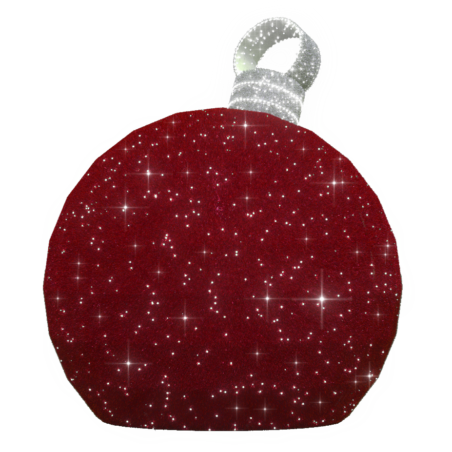 3D Medium Red Ornament - 4.6ft - artistic-holiday-designs