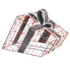 3D Giftbox - Red - 3.28ft - artistic-holiday-designs