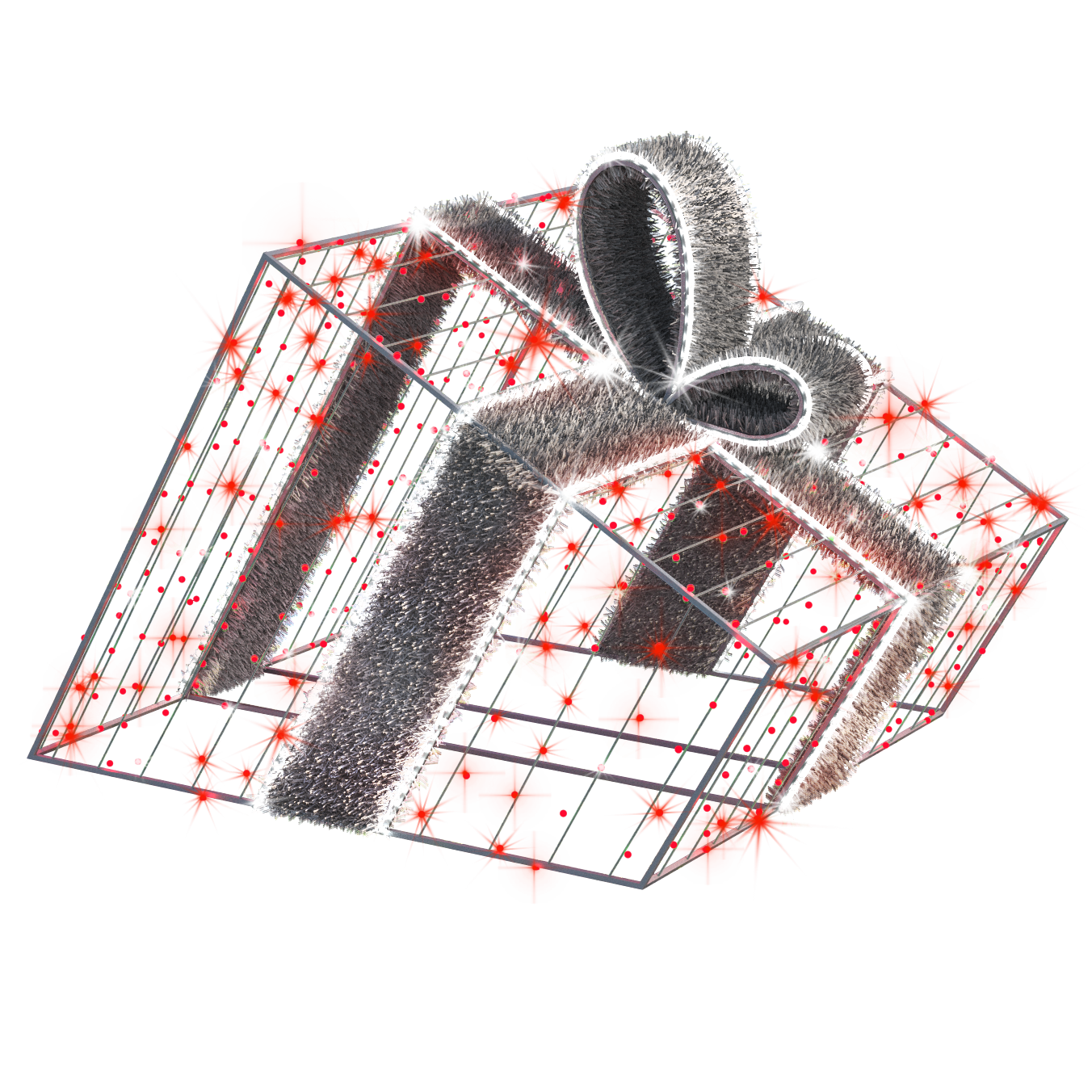 3D Giftbox - Red - 3.28ft - artistic-holiday-designs