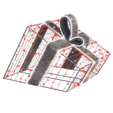 3D Giftbox - Red - 3.28ft - artistic-holiday-designs