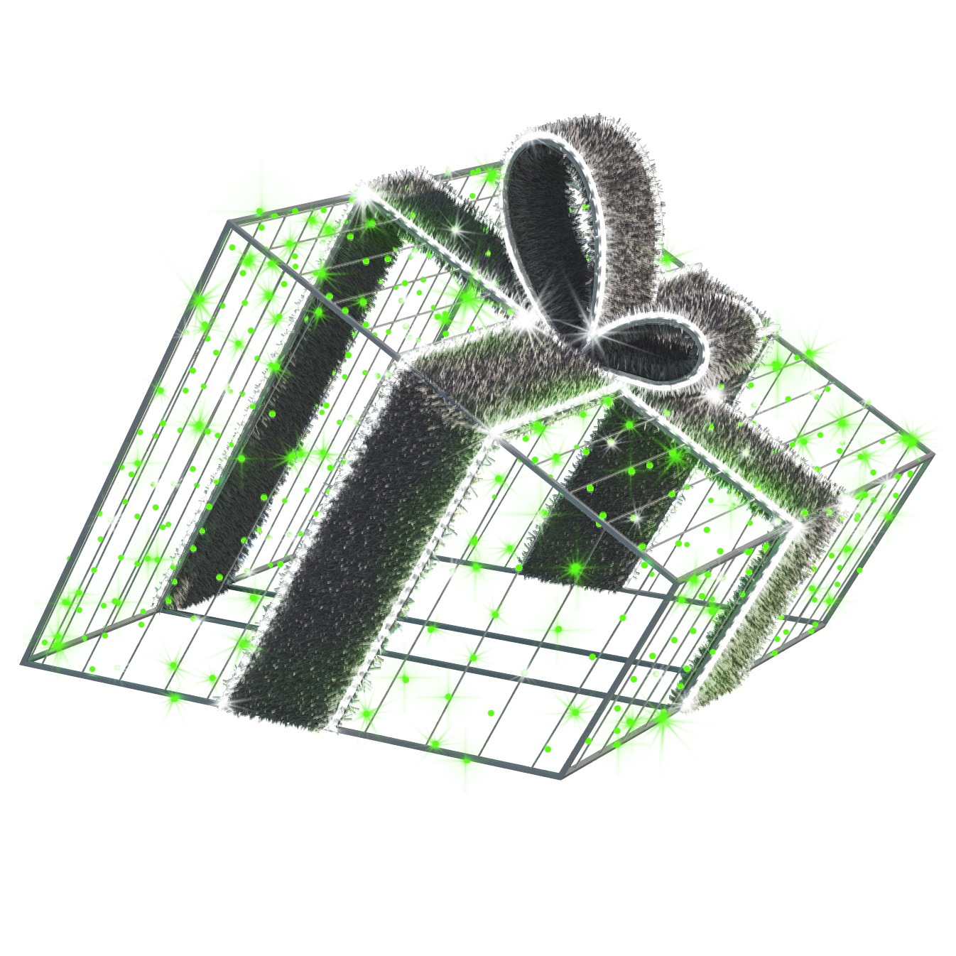3D Giftbox - Green - 3.28ft - artistic-holiday-designs