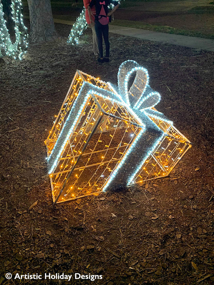 3D Giftbox - Gold - 3.28ft