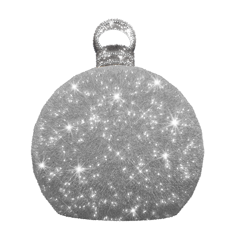 3D Medium White Ornament - 4.6ft