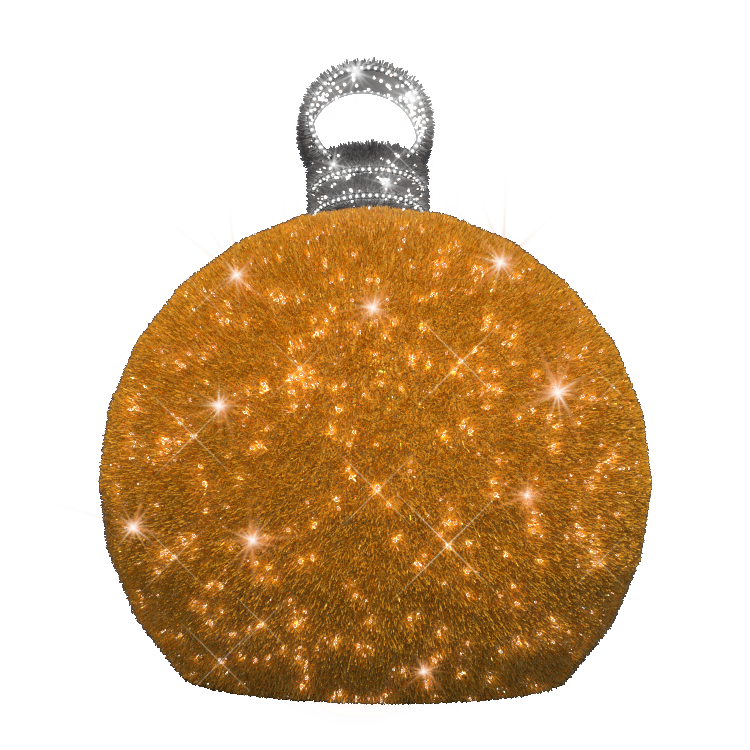 3D Medium Gold Ornament - 4.6ft