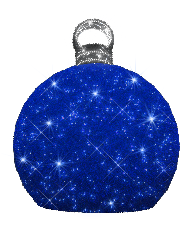 3D Medium Blue Ornament - 4.6ft