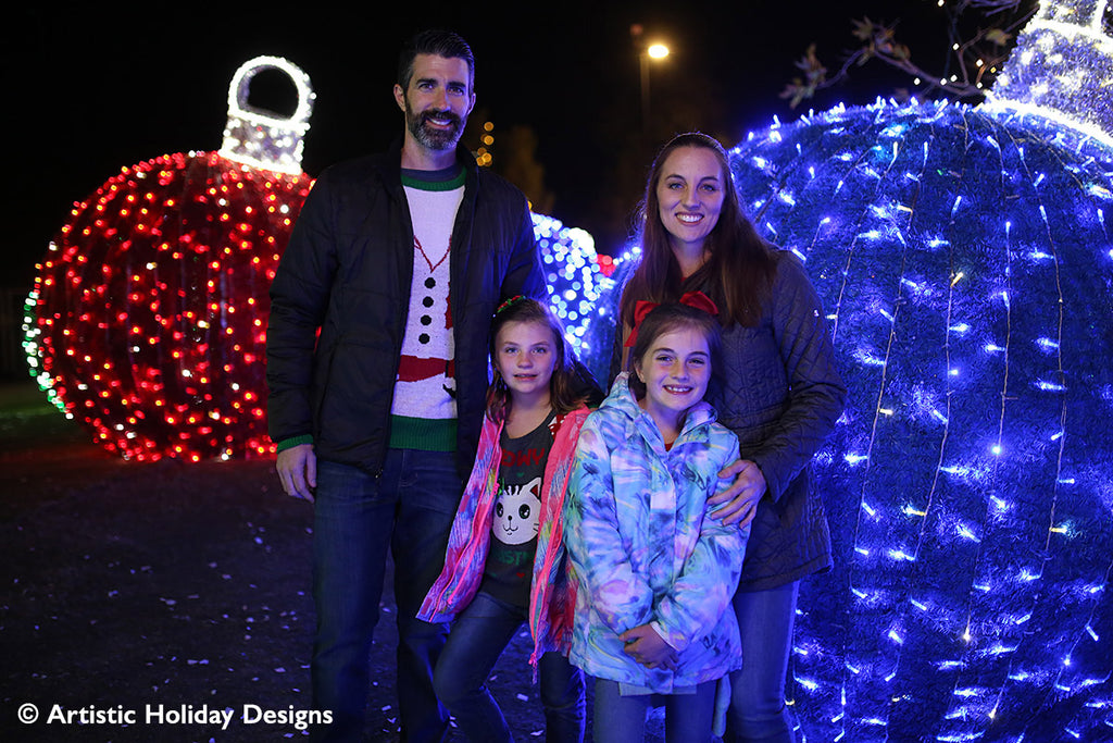 3D Large Blue Ornament - 7.8ft