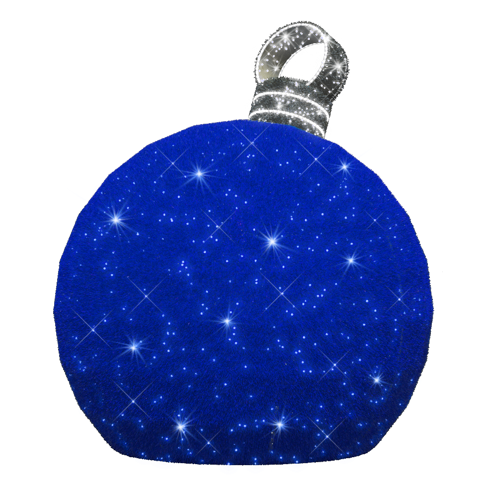 3D Large Blue Ornament - 7.8ft