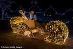 Gold Sit in Sleigh - 6.09ft