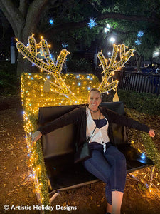 Gold Sit in Sleigh - 6.09ft