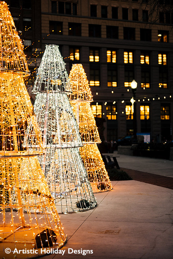 Silver Sparkle Cone Tree - 10.82ft