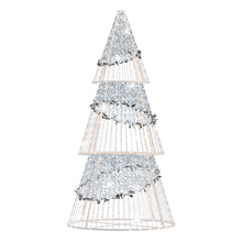 Silver Sparkle Cone Tree - 10.82ft - artistic-holiday-designs