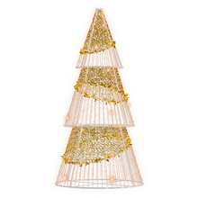 Gold Sparkle Cone Tree - 10.82ft - artistic-holiday-designs