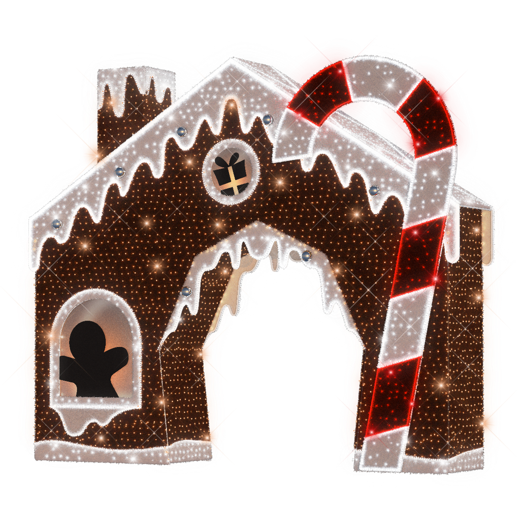 Gingerbread House Arch - 16ft - artistic-holiday-designs
