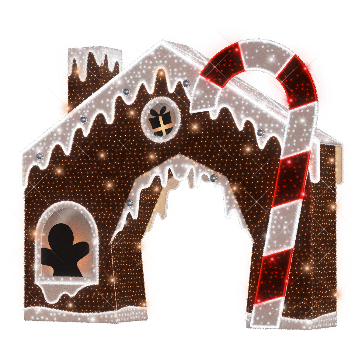 Gingerbread House Arch - 16ft - artistic-holiday-designs