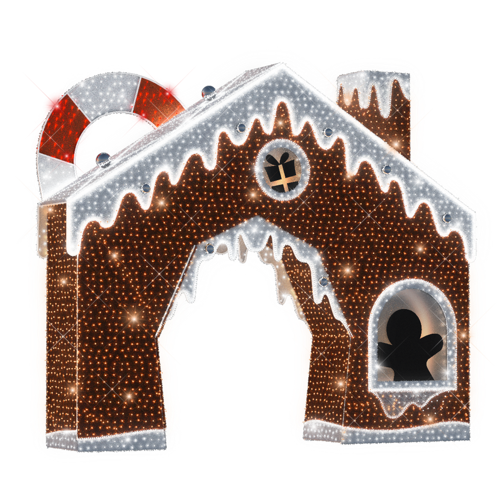 Gingerbread House Arch - 16ft - artistic-holiday-designs