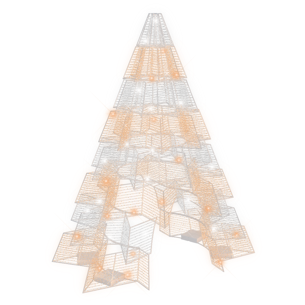 Walk Thru Polygon Tree - 32.8ft - artistic-holiday-designs