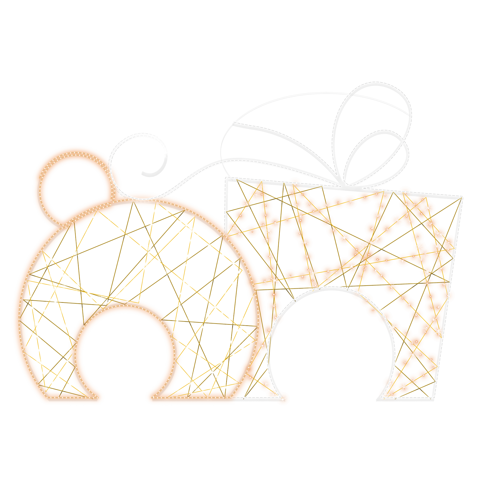 2D Giftbox with Ornament Display - 8.2ft