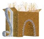 Animated Walk Thru Giftbox (gold) - 17.06ft