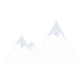 2D Snowy Mountain Display - 6.56ft