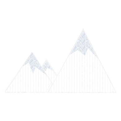 2D Snowy Mountain Display - 6.56ft