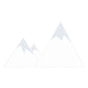 2D Snowy Mountain Display - 6.56ft