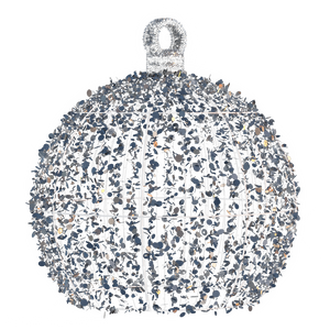 3D Silver Ornament with Spangles 6.88ft