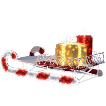 Candy Cane Sleigh - 4.59ft