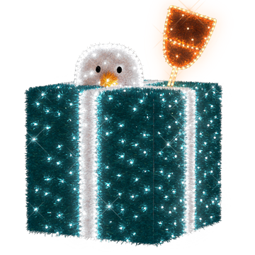 Snowman in Giftbox - 4.26ft