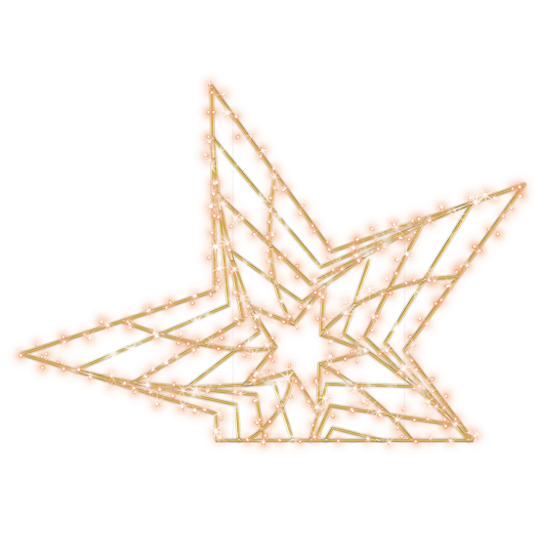 e-deco 2D Gold Star - 4.92ft