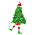 2D Silly Elf in Tree - 10ft
