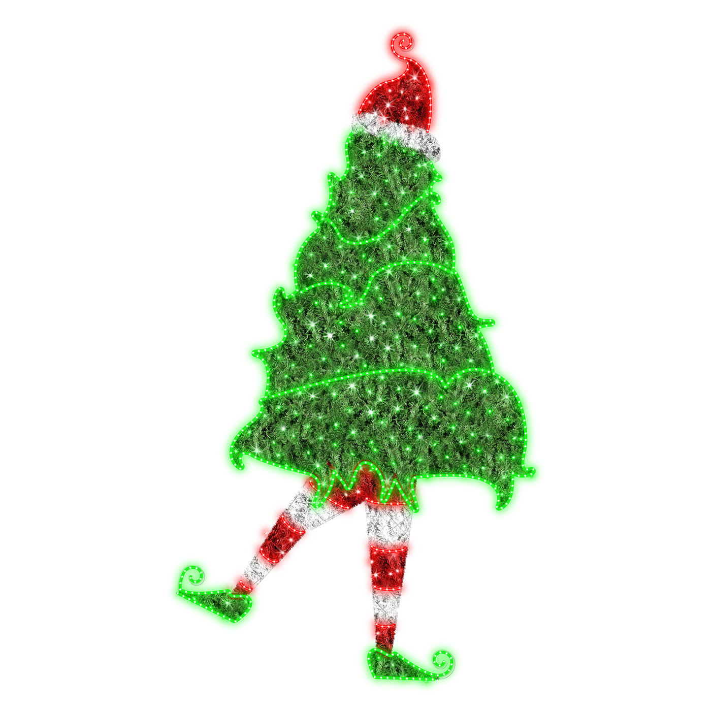 2D Silly Elf in Tree - 10ft
