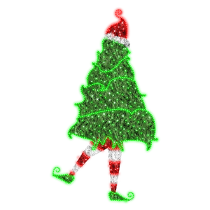 2D Silly Elf in Tree - 10ft