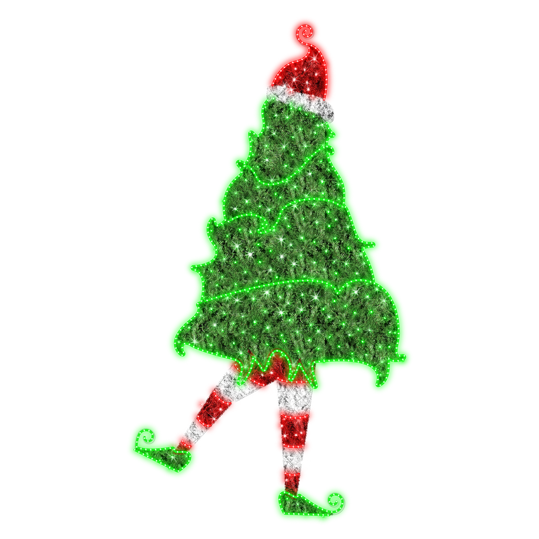 2D Silly Elf in Tree - 10ft