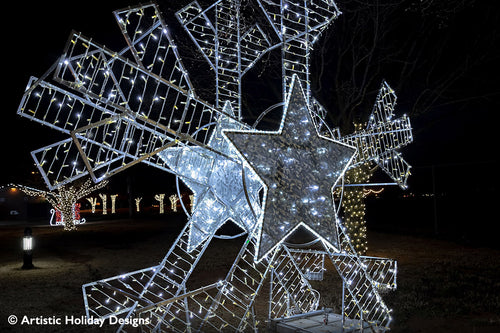 2D/3D Enchanted Pure White Snowflake