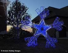 2D/3D Enchanted Blue Snowflake - 9.8ft