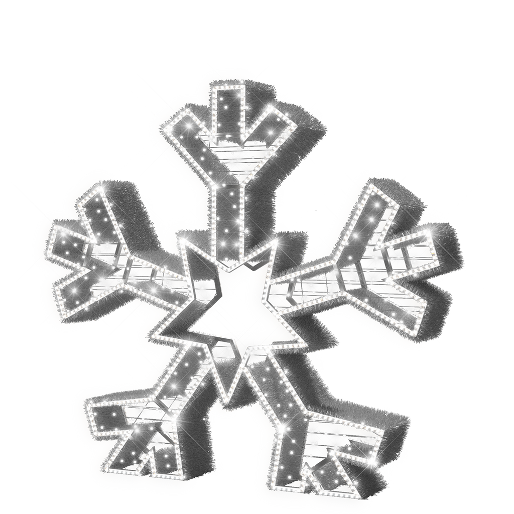 Majestic White Snowflake - 6.5ft