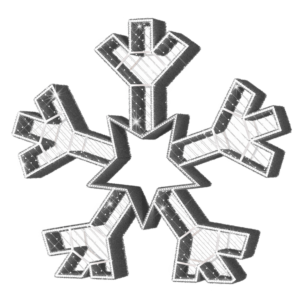 Large Majestic White Snowflake - 9.8ft