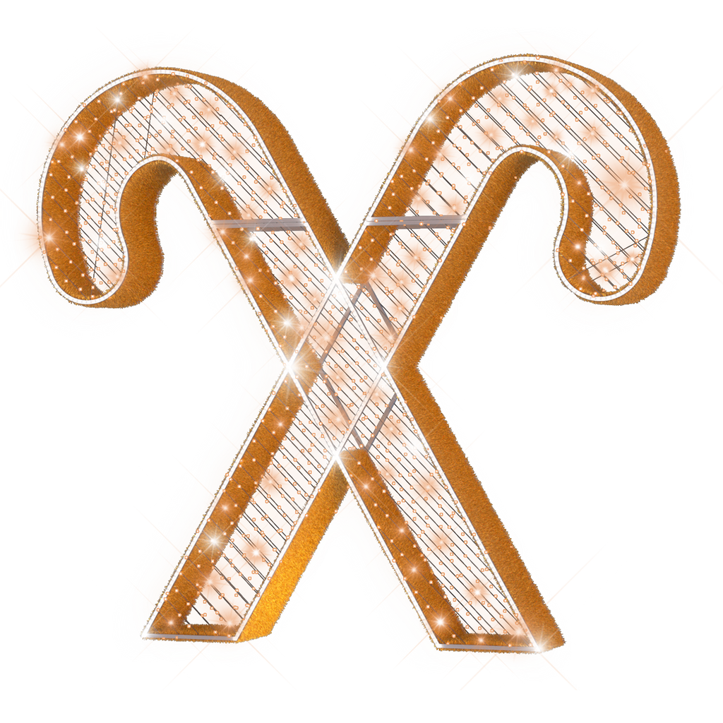 Large Majestic Gold Candy Cane - 9.8ft