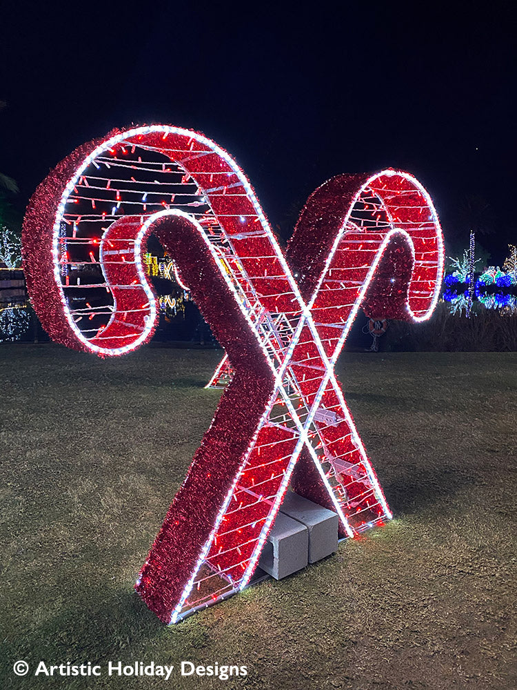 Large Majestic Red Candy Cane - 9.8ft
